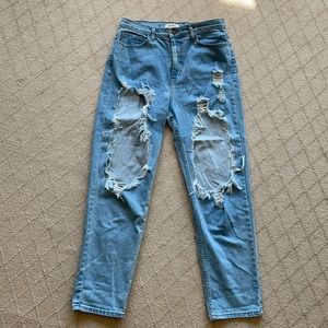 Distressed denim
